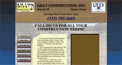 Desktop Screenshot of lillyconstructioninc.com
